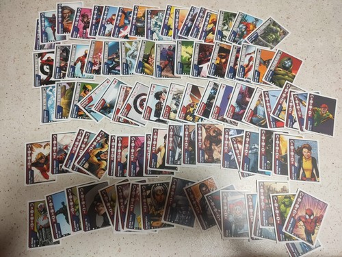 Lotto carte figurine marvel - lotto, 90